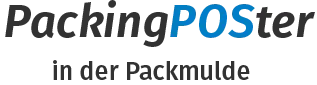 Logo Packingposter in der Packmulde
